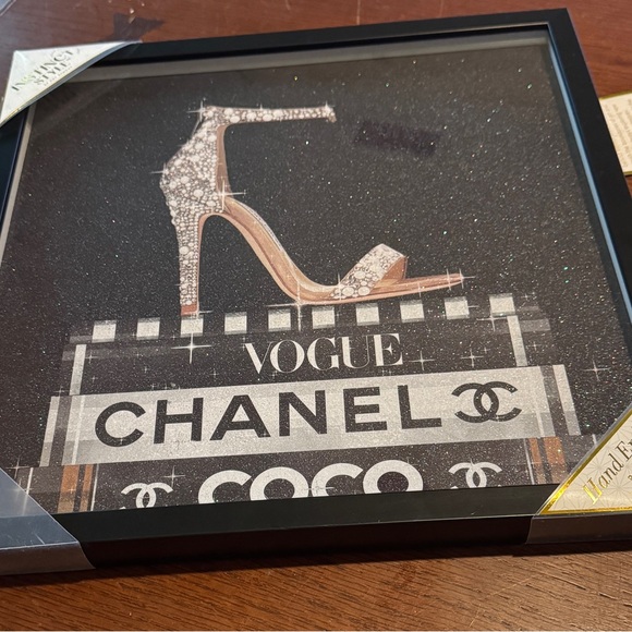 CHANEL Sparkling Silver and Tan Heels - Picture 1 of 1